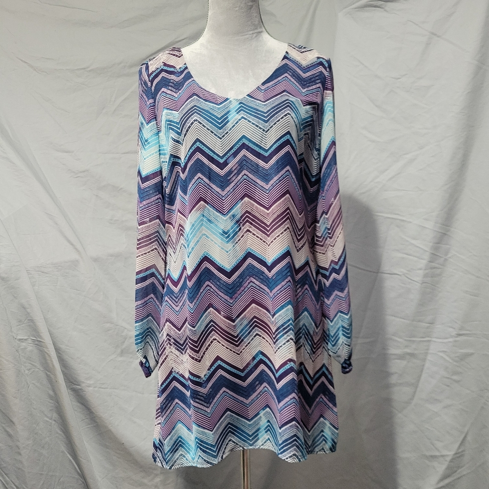 Boho Lots of Love 70s Chevron Speechless Dress